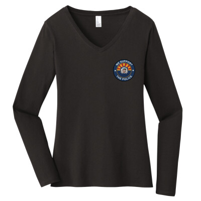 Ladies Long Sleeve V-Neck Tee Thumbnail